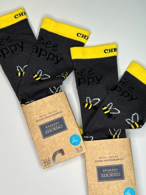 Bee Happy Compression Socks