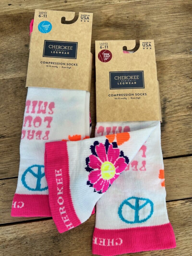 Peace, Love, Smile Compression Socks
