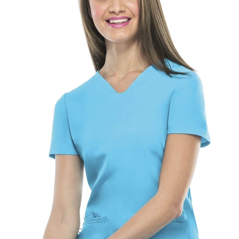 Heartsoul V-Neck Top in Turquoise