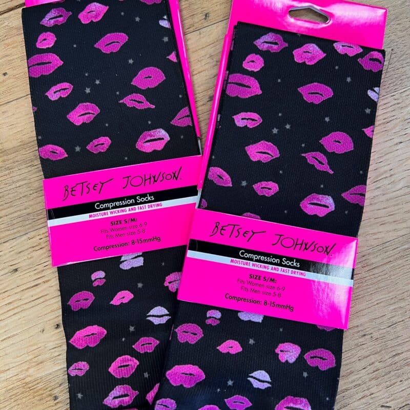 Betsey Johnson Lips Compression Socks