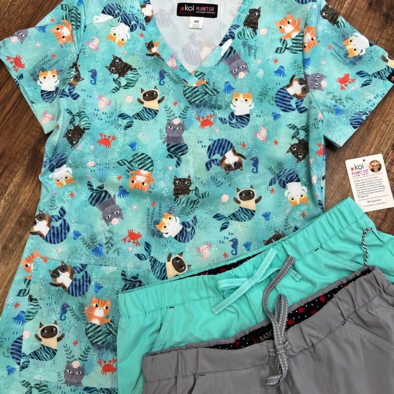 Koi Rosalie Top in Purrmaids