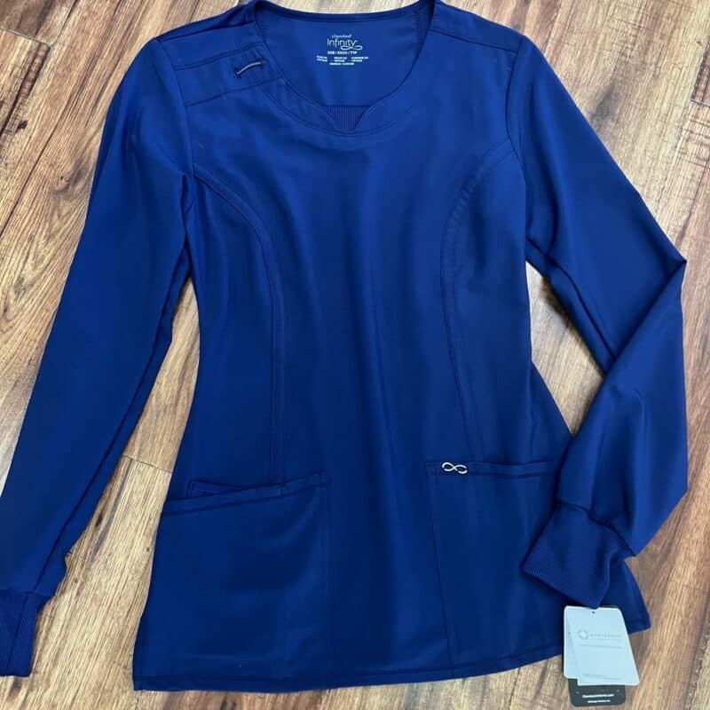 Infinity Long Sleeve Scrub Top with Pockets