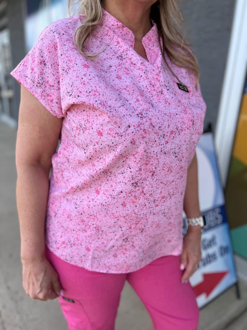 Koi Ari Top in Splatt Pink - Image 2