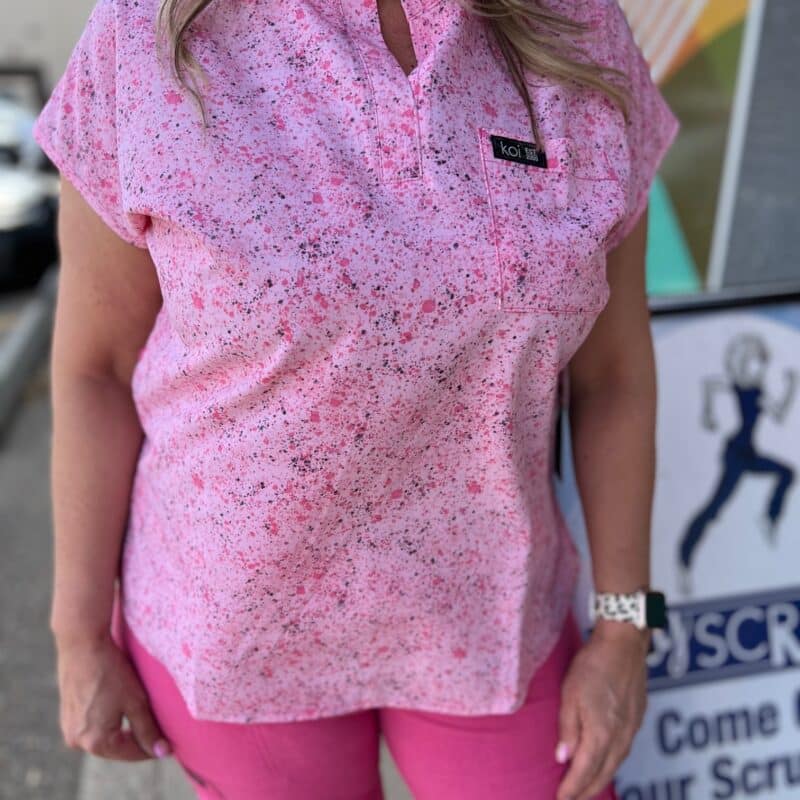 Koi Ari Top in Splatt Pink