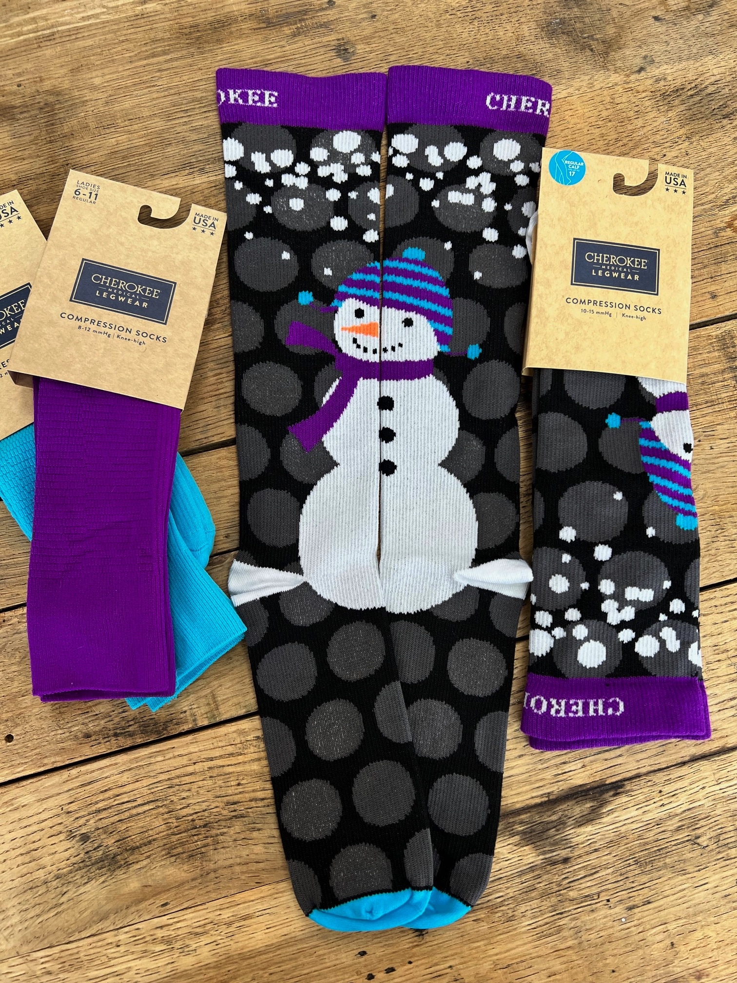 Snowman Love Compression Socks