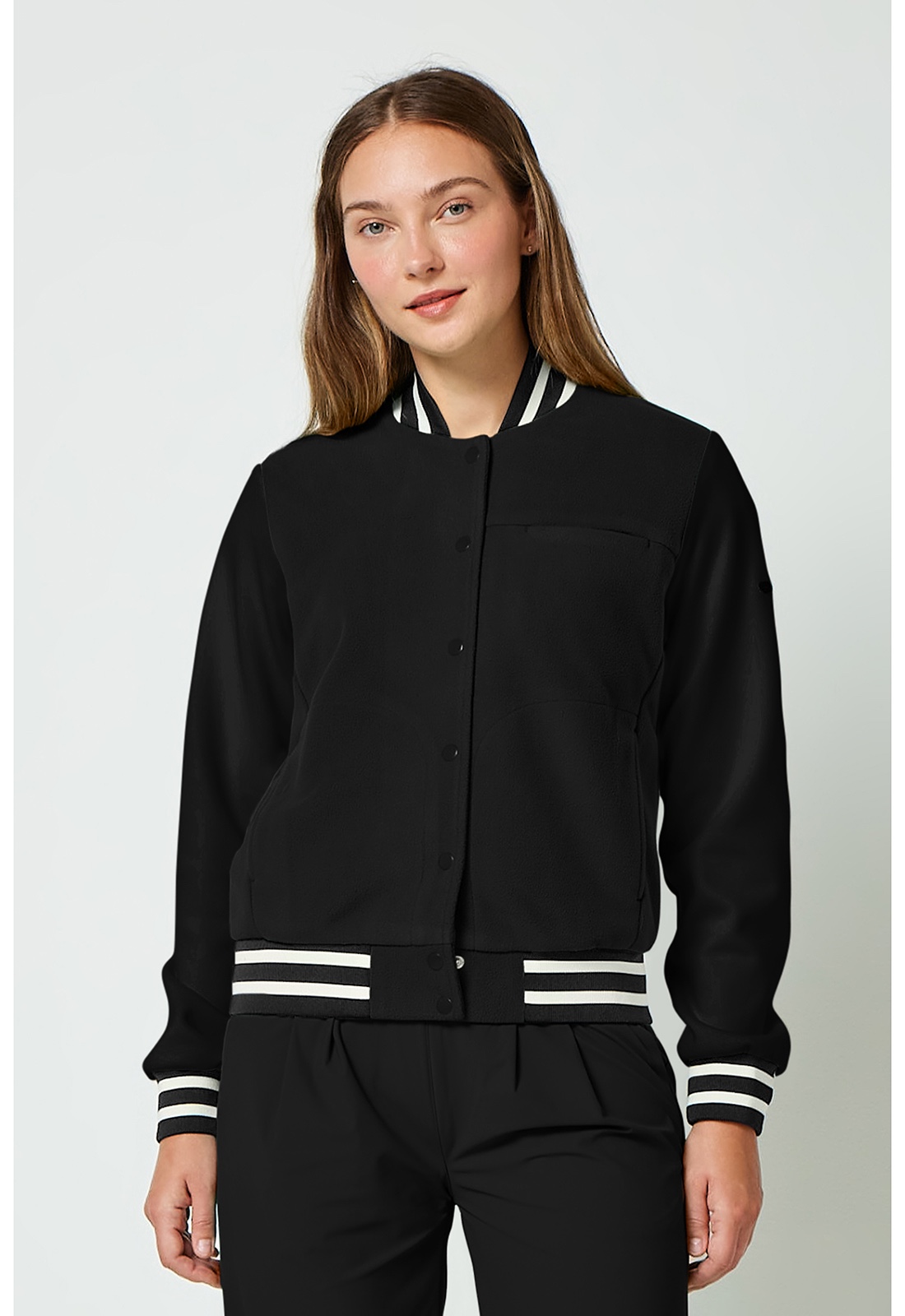 3-Pocket Sport Bomber Jacket in Black