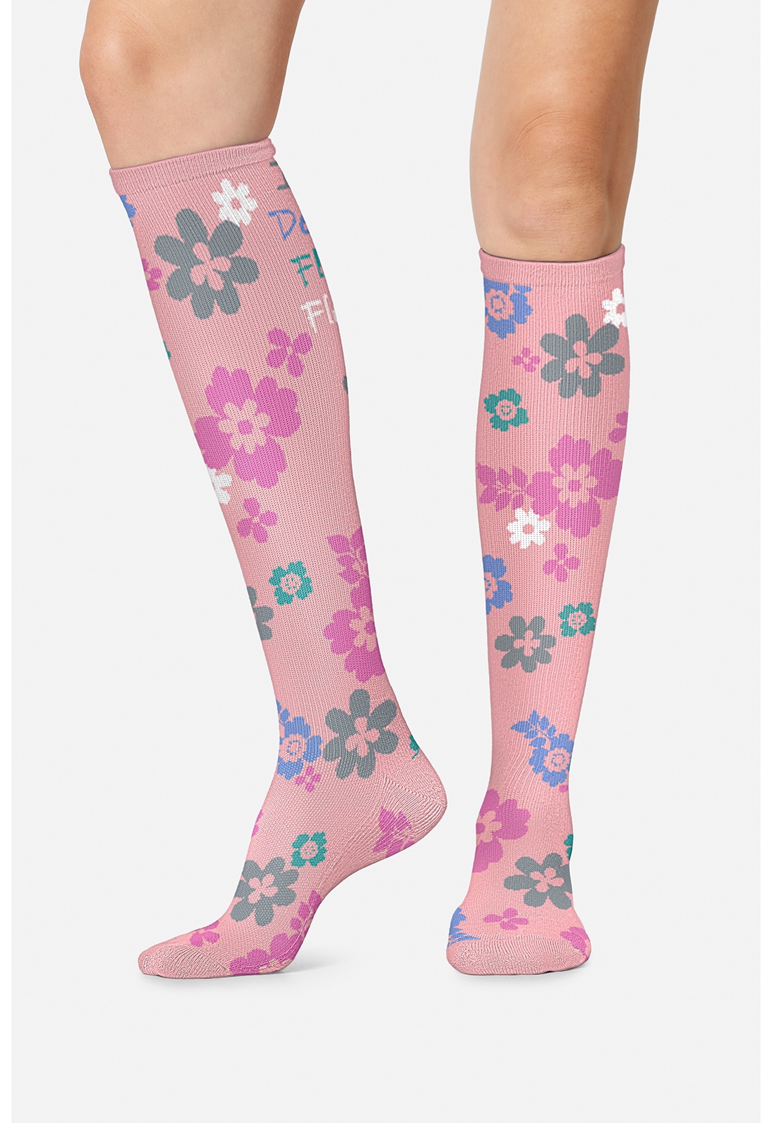 Delicate Flower Compression Socks